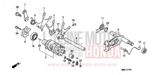 GEARSHIFT DRUM NX650W de 1998
